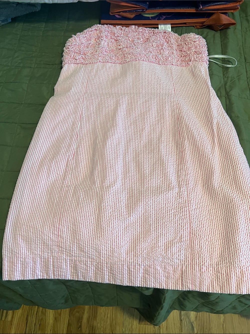 Lilly Pulitzer Pink Strapless Seersucker Dress